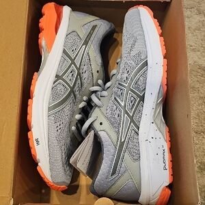 ASICS Women's Gray and Orange Running Shoes